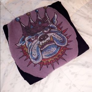 Amber Crombie and Fitch vintage ed Hardy bulldog